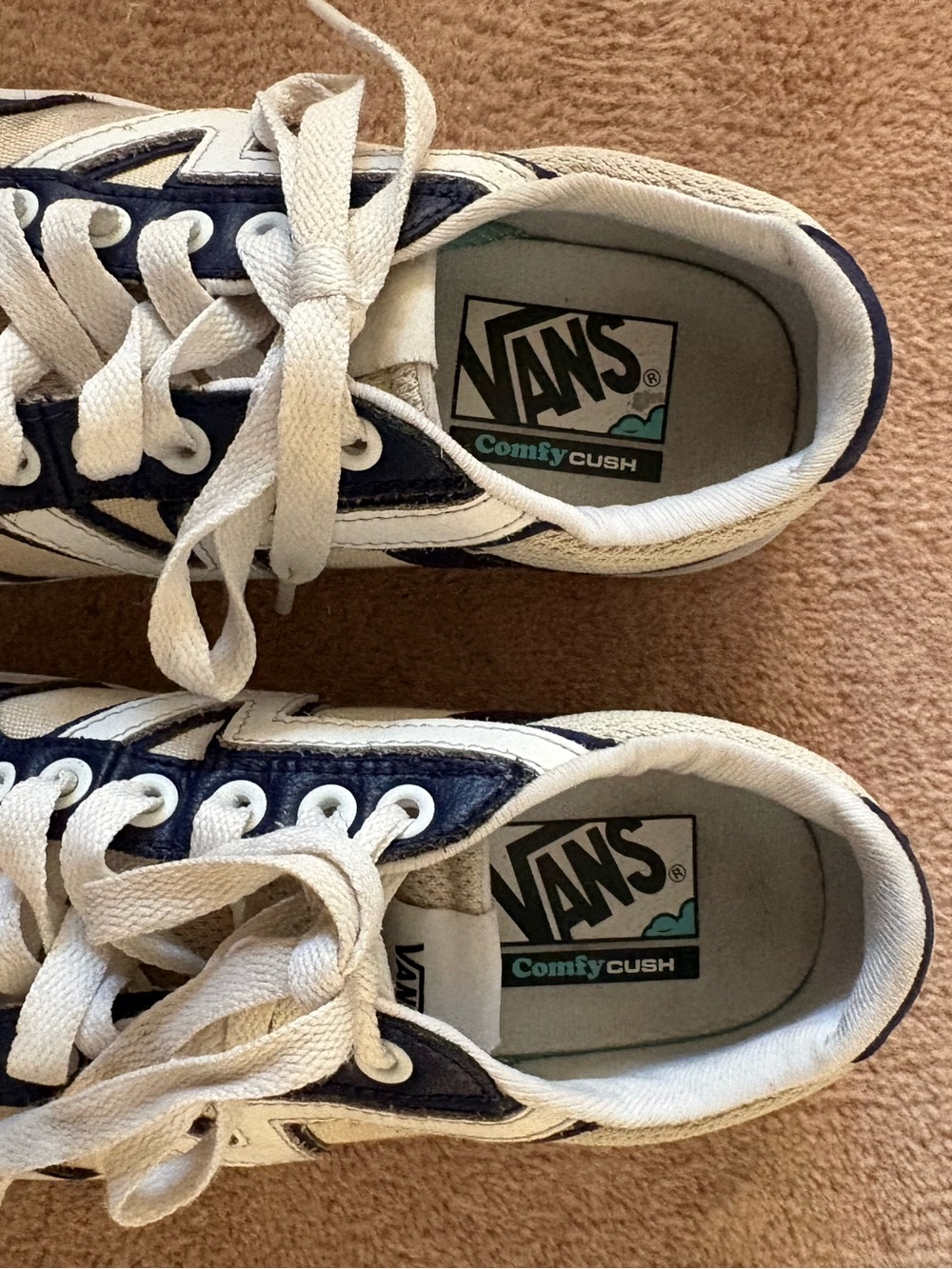 Blue and Off White Vans - Picture 12 of 15